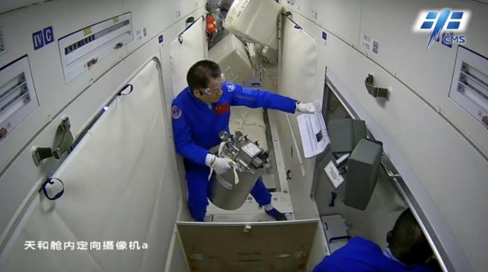 核心艙衛(wèi)生區(qū)。圖片來源：中國載人航天工程辦公室官方微信