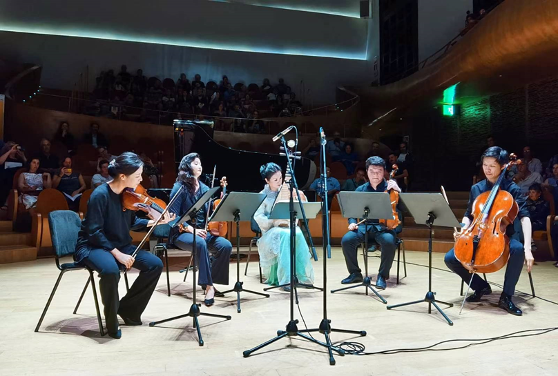 “古老文明的現(xiàn)代回聲——中國(guó)當(dāng)代作曲家室內(nèi)樂(lè)作品音樂(lè)會(huì)”在意大利舉行。中國(guó)駐意大利使館供圖