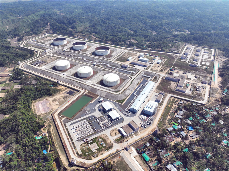 孟加拉國首個海陸一體化超大型石油儲運工程——單點系泊及雙線管道工程。中石油管道局供圖。