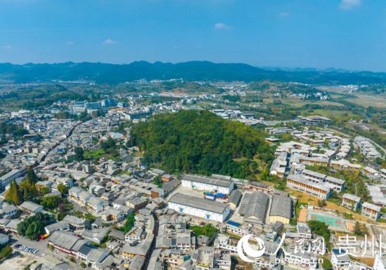 航拍舊州古鎮(zhèn)。人民網(wǎng) 陽茜攝
