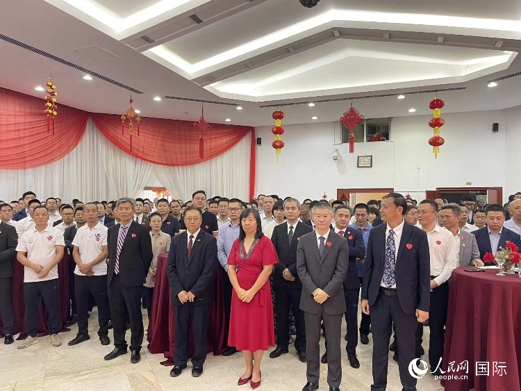 駐尼日利亞使館春節(jié)招待會(huì)現(xiàn)場(chǎng)。人民網(wǎng)記者 姜宣攝