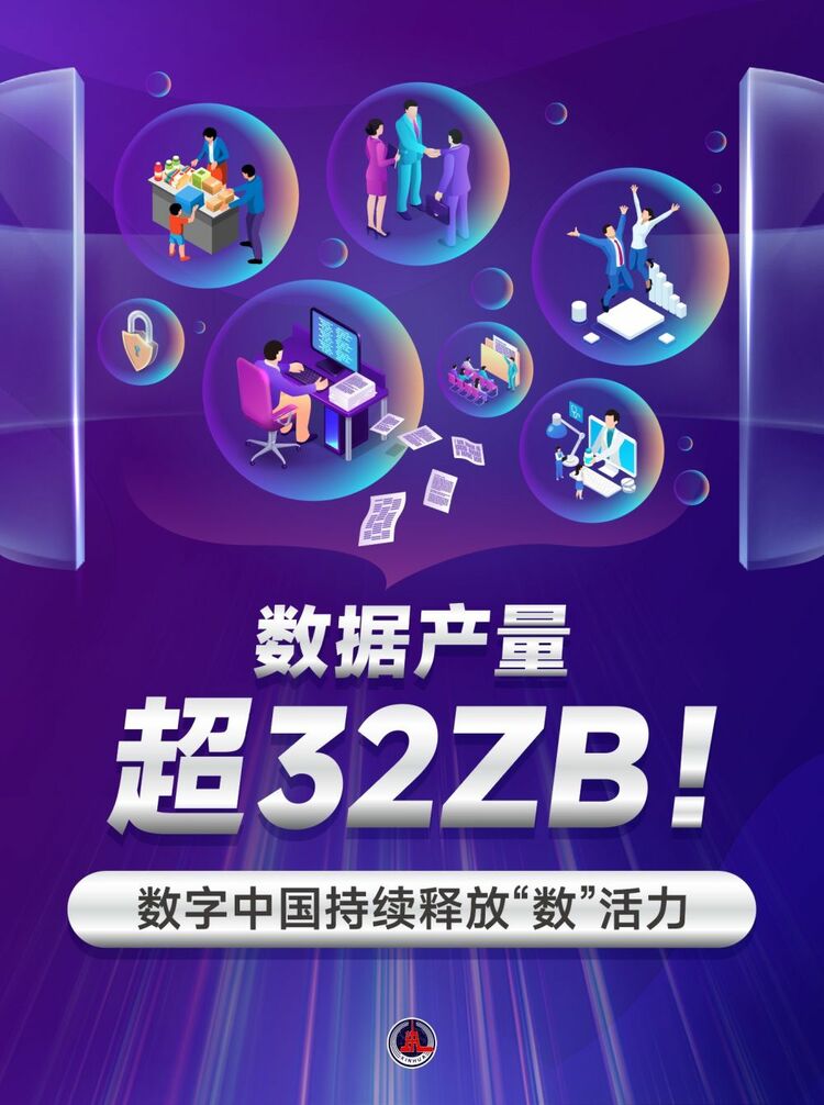 新華鮮報(bào)｜數(shù)據(jù)產(chǎn)量超32ZB！數(shù)字中國持續(xù)釋放“數(shù)”活力