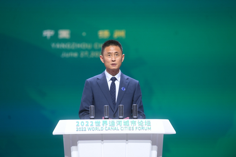 江蘇省文化和旅游廳副廳長李川在大會上致辭。邵丹攝