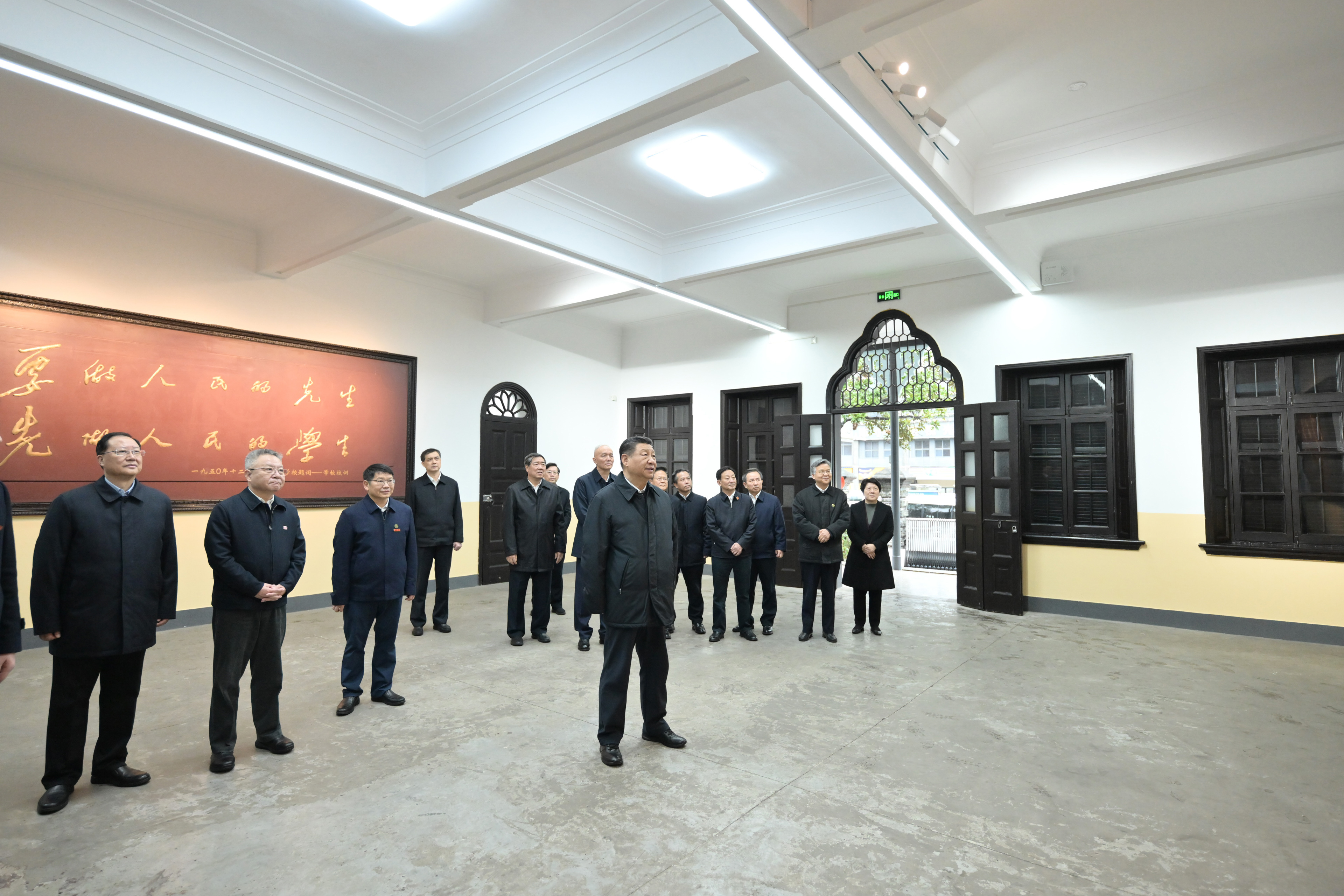 3月18日，習(xí)近平總書記在湖南第一師范學(xué)院（城南書院校區(qū)）考察。