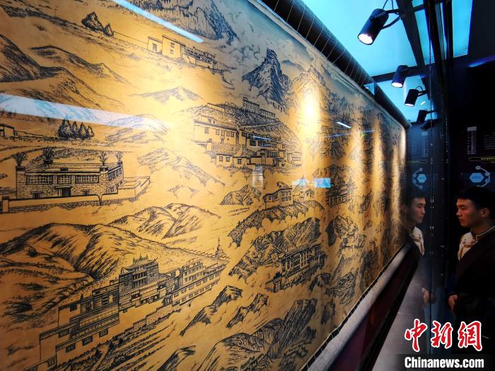 圖為歷代藏醫(yī)藥學(xué)教育機(jī)構(gòu)展示。　張?zhí)砀?攝